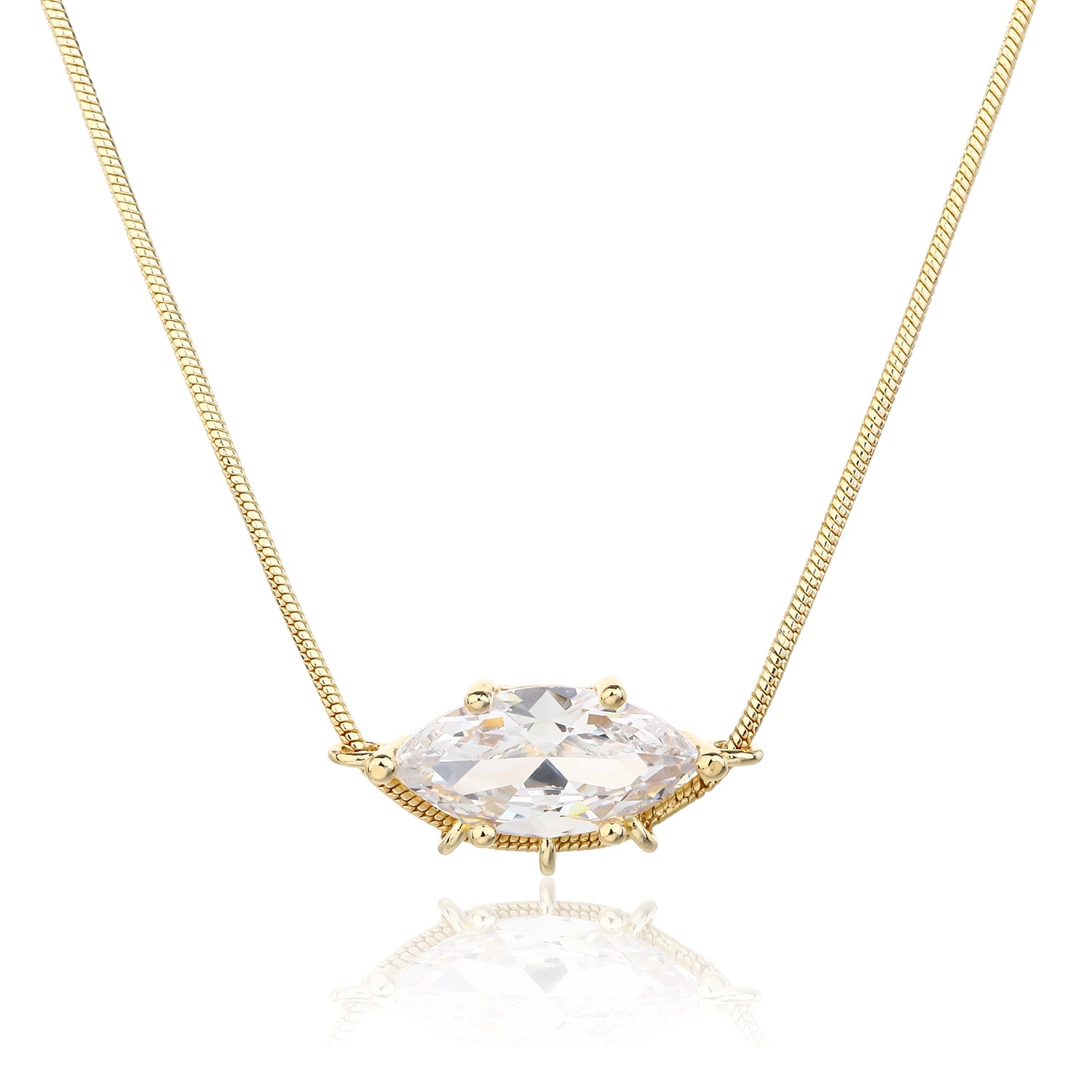 שרשרת זהב Solitaire Line