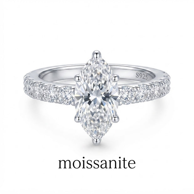 טבעת   Élégance Marquise Silver