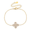 Fiore gold  Bracelet-white