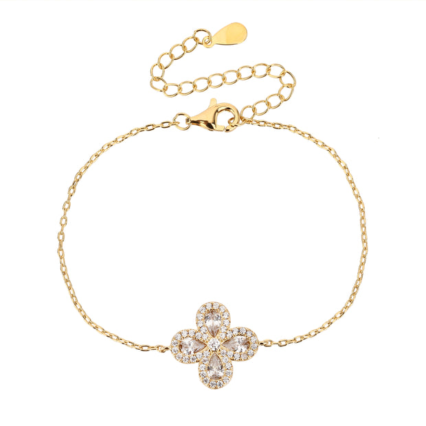 Fiore gold  Bracelet-white