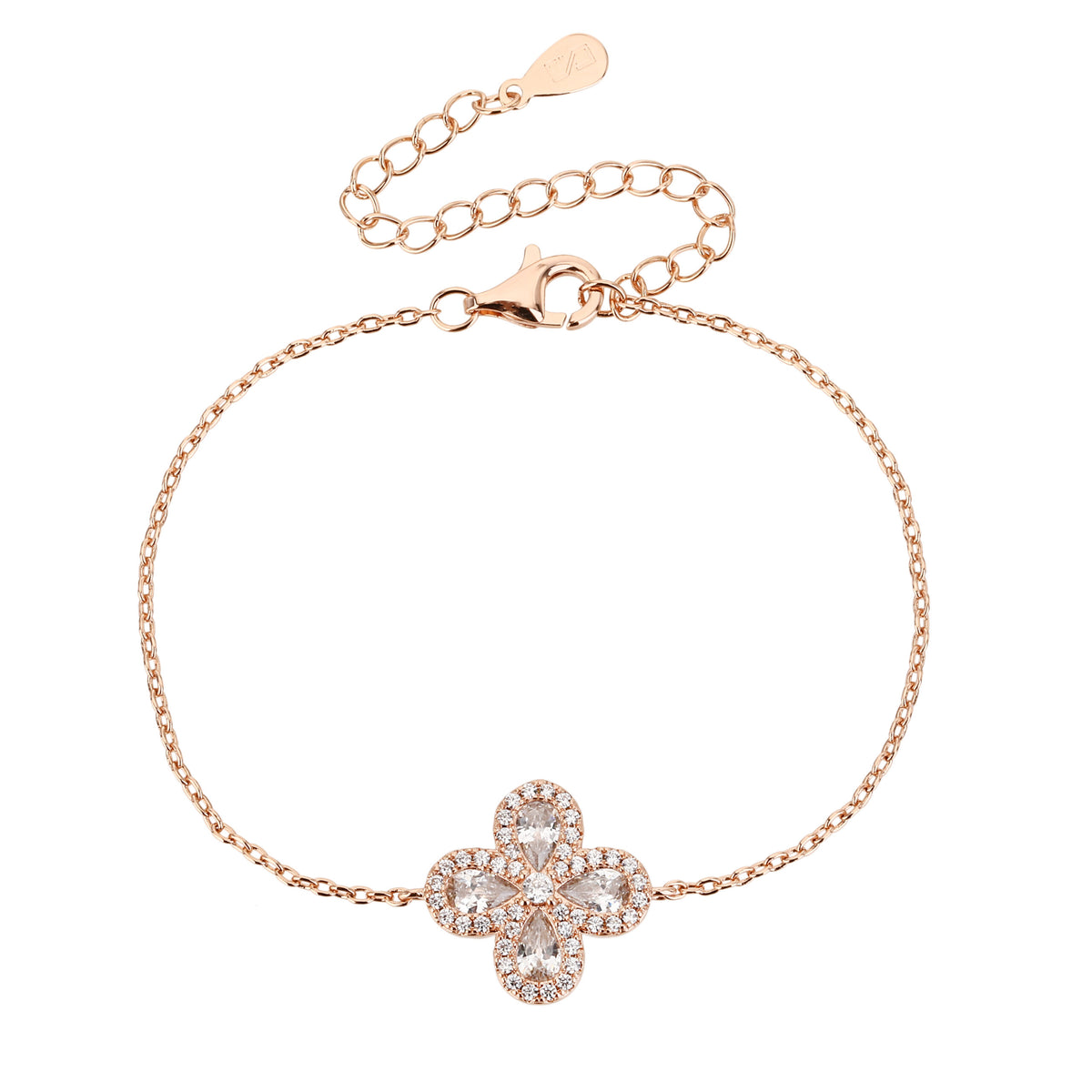 Fiore rose gold Bracelet – white