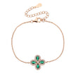 Fiore rose gold Bracelet – Green