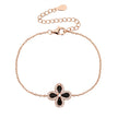 Fiore rose gold Bracelet – Black