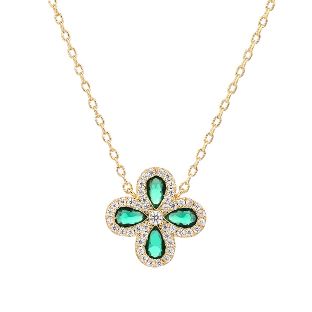 Fiore Necklace gold - Green