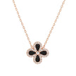 Fiore Necklace rose gold- Black
